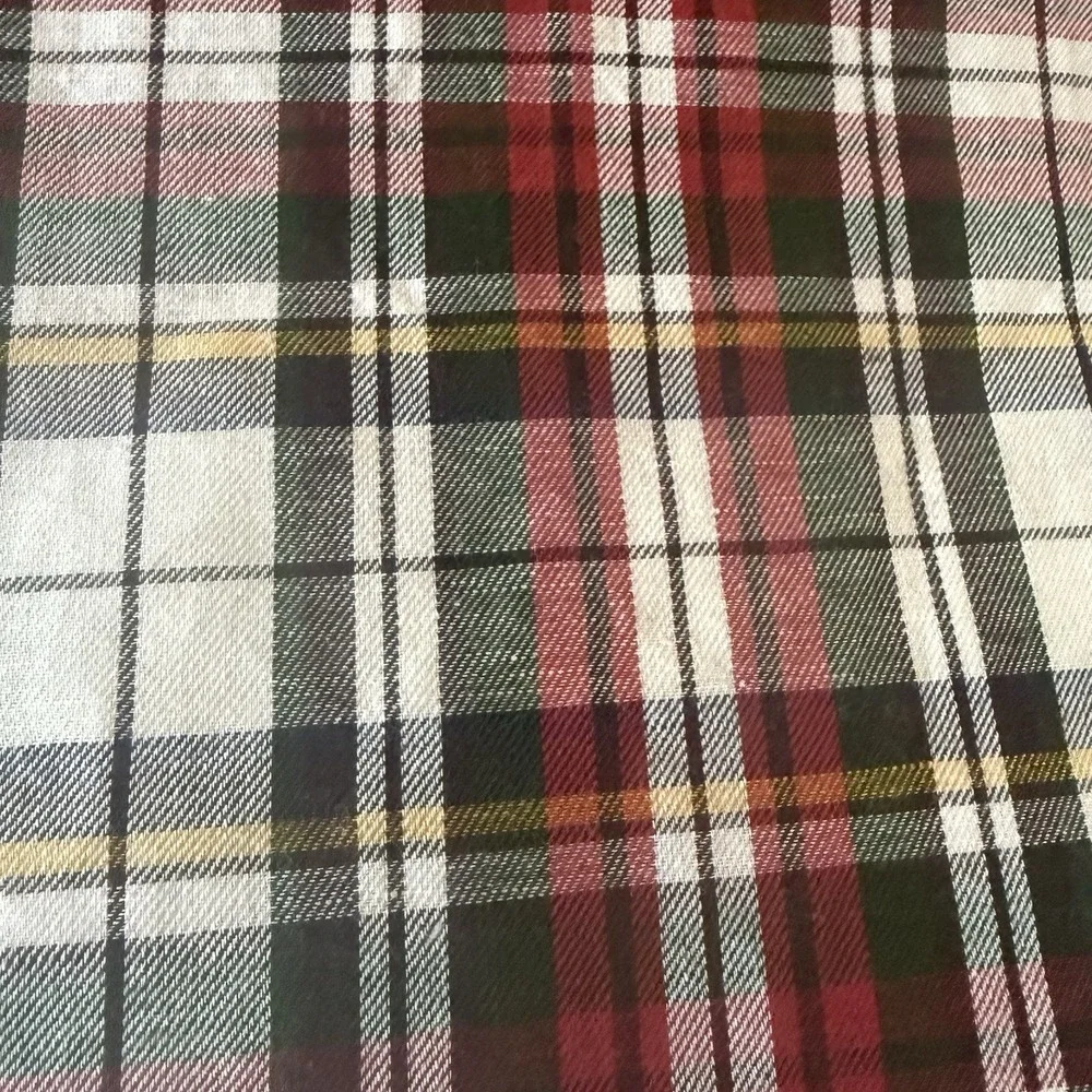 Pottery Barn Denver Red Tartan Plaid Duvet Cover Full/queen Preppy